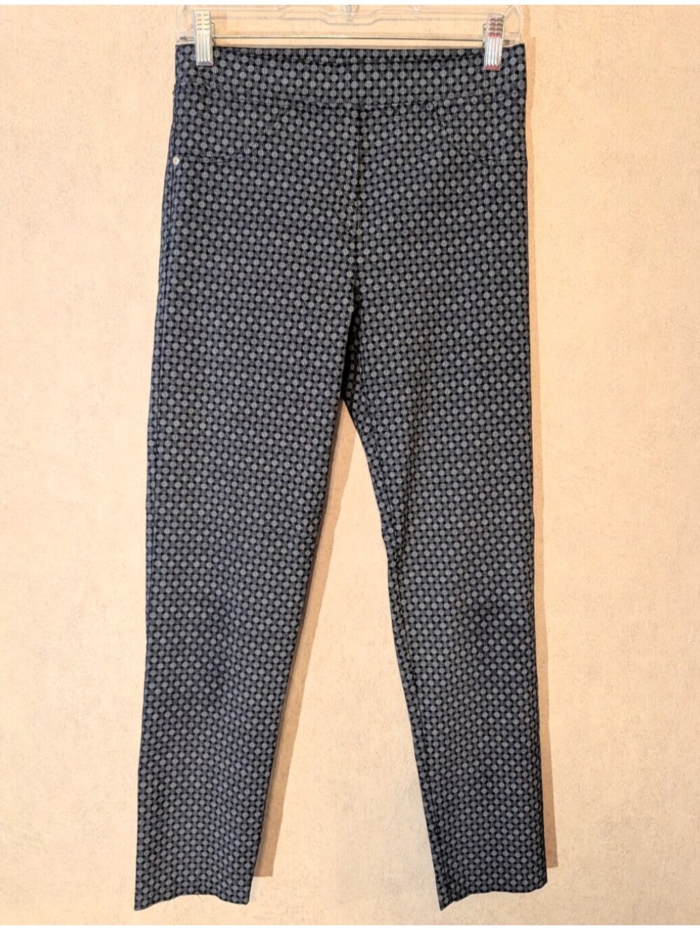JAMES LAKELAND black blue pattern skinny trousers sz 12